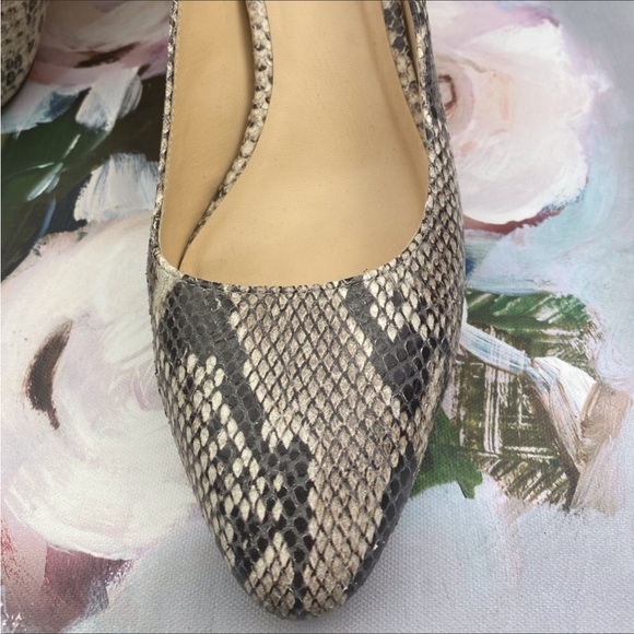 Cole Haan Harlow Snakeskin Embossed Leather Heels Size 9.5 - Picture 10 of 14